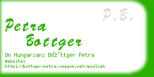 petra bottger business card